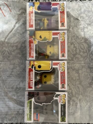 Funko Pop Television - The Simpsons - Bart Simpson set of 4