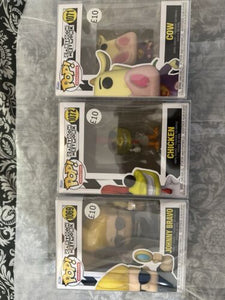 Funko Pop Animation - #1069 Johnny Bravo and #1071 Cow & #1072 Chicken (3 Pops)