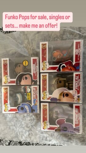 Funko Pop Aladdin Set (5 Pops) Includes CHASE -and Diamond Collection