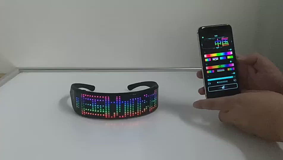 LED Futuristic Glasses Luminous Glasses - Mobile App Control