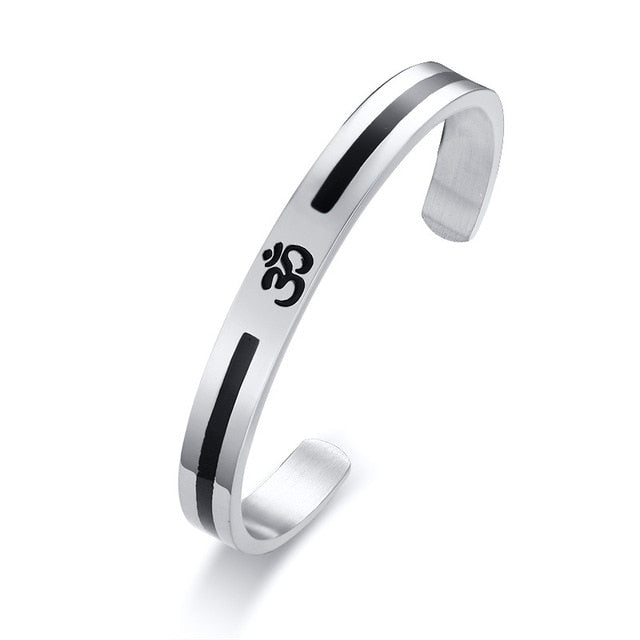 Men's Aum Cuff Bracelet Stainless Steel Jewellery