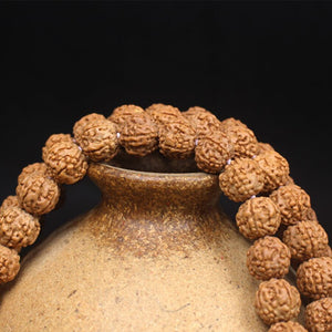 5/7/9mm Natural Rudraksha Prayer Meditation 108 Mala Beads