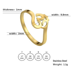 Women's Aum Rings Stainless Steel Jewellery Gift