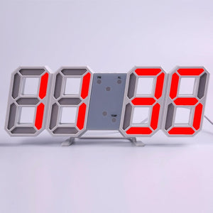 LED Digital Wall Clock w/Alarm, Date & Temperature