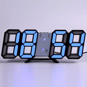 LED Digital Wall Clock w/Alarm, Date & Temperature