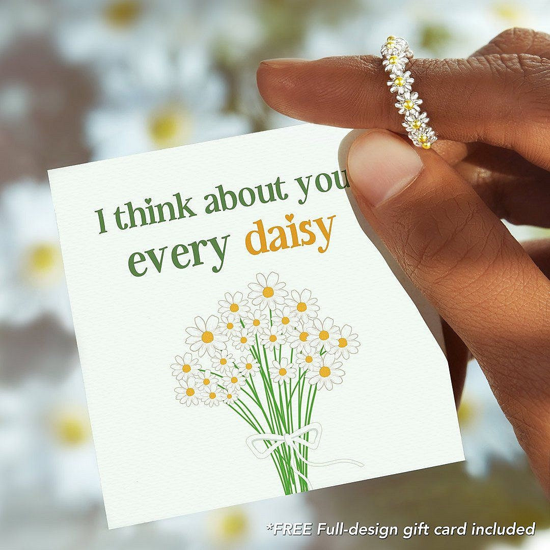 Sweet Little Daisy Chain Adjustable Ring For Women