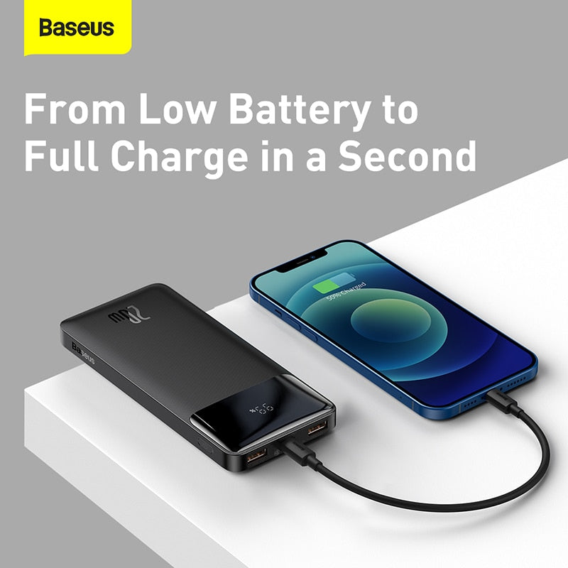 20W Baseus 10000mAh & 20000mAh Fast Charging Portable Power Bank