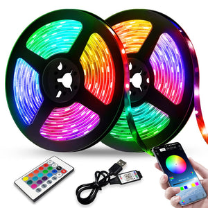 5V RGB Bluetooth-App Controlled USB Flexible LED Strip Lights