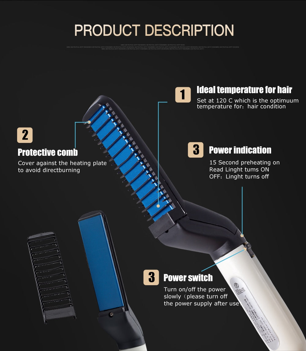 Men's Multifunctional Hair/Beard Straightener