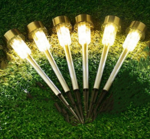 6 Pieces LED Solar Garden Outdoor Lights