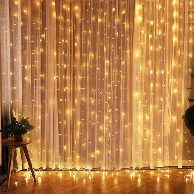 USB Festoon String Curtain Fairy Lights