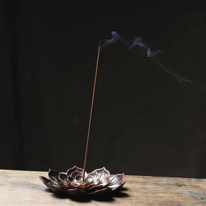 Delicate Alloy Lotus Incense Backflow Burner/Stick Holder