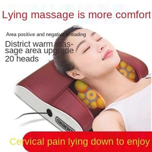 Multi-function Infrared Neck, Lumbar & Back Heated Massage Pillow