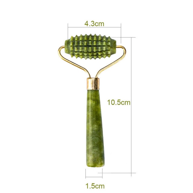 Natural Gua sha Jade Roller Massager For Face, Body, Skin Care