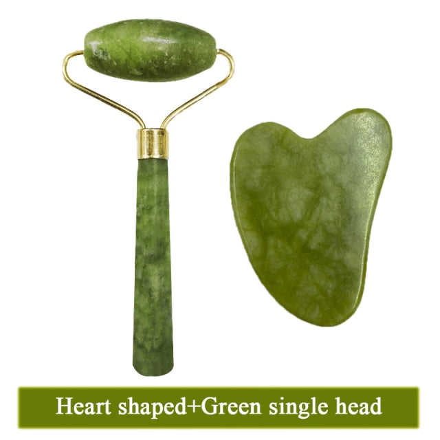 Natural Gua sha Jade Roller Massager For Face, Body, Skin Care