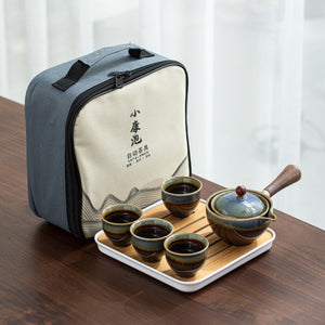 360 Degrees Porcelain Rotating Tea Set (includes Gift Carrying Bag)