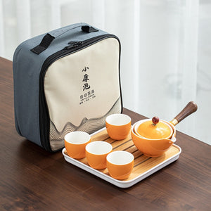 360 Degrees Porcelain Rotating Tea Set (includes Gift Carrying Bag)