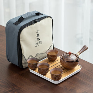 360 Degrees Porcelain Rotating Tea Set (includes Gift Carrying Bag)