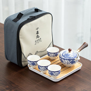 360 Degrees Porcelain Rotating Tea Set (includes Gift Carrying Bag)