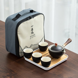 360 Degrees Porcelain Rotating Tea Set (includes Gift Carrying Bag)