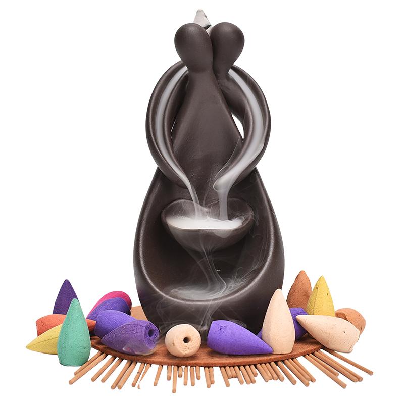 Handmade Backflow Waterfall Ceramic Incense Fragrance Burner