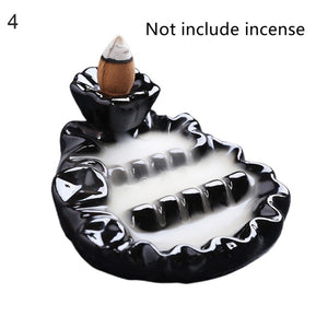 Waterfall Ceramic Backflow Smoke Incense Burner Ornament