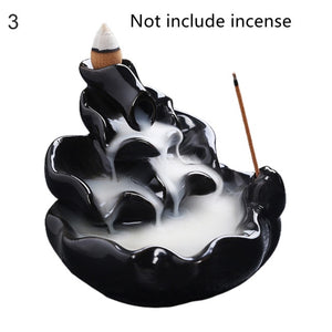 Waterfall Ceramic Backflow Smoke Incense Burner Ornament