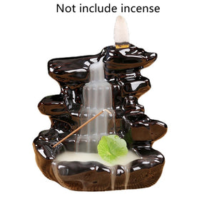 Waterfall Ceramic Backflow Smoke Incense Burner Ornament