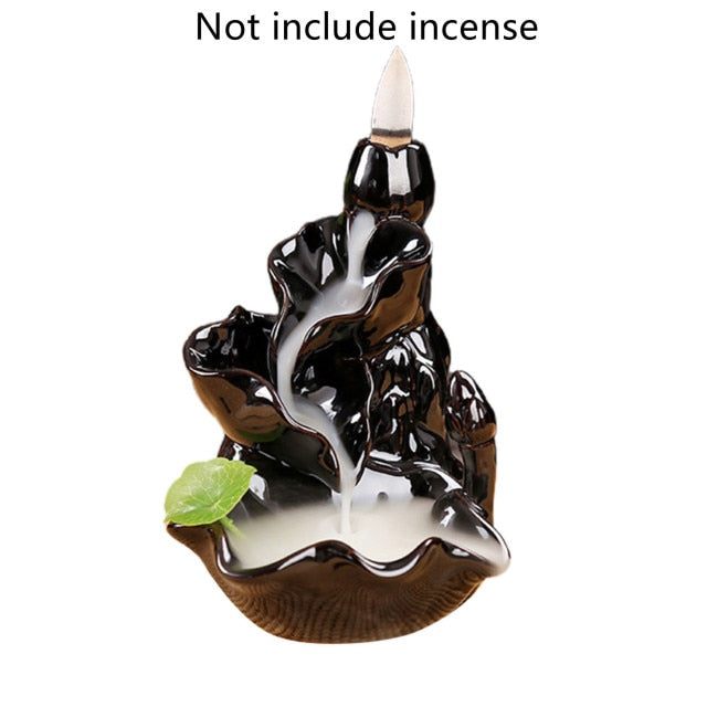 Waterfall Ceramic Backflow Smoke Incense Burner Ornament