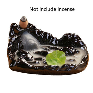 Waterfall Ceramic Backflow Smoke Incense Burner Ornament