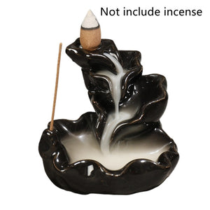 Waterfall Ceramic Backflow Smoke Incense Burner Ornament