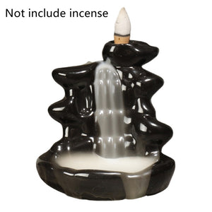 Waterfall Ceramic Backflow Smoke Incense Burner Ornament