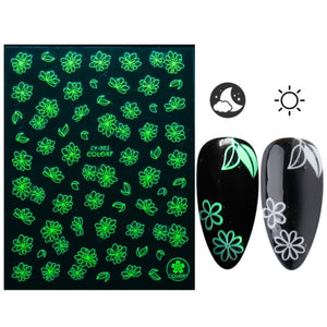 3D Glowing Halloween Nail Art Stickers