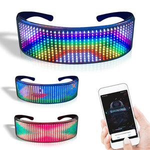 LED Futuristic Glasses Luminous Glasses - Mobile App Control