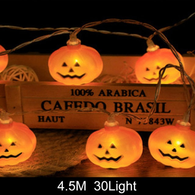 4.5M Night Light Halloween Decoration Pumpkin Ghost Skeletons Lights