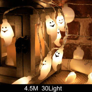 4.5M Night Light Halloween Decoration Pumpkin Ghost Skeletons Lights