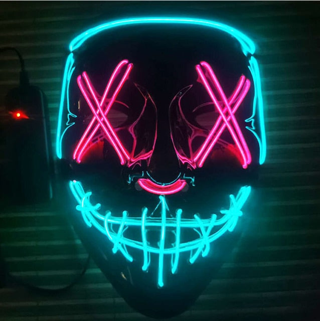 LED Neon Halloween Mask - Multi-styles