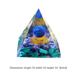 Natural Healing Crystals Orgonite Energy Pyramid Sculptures