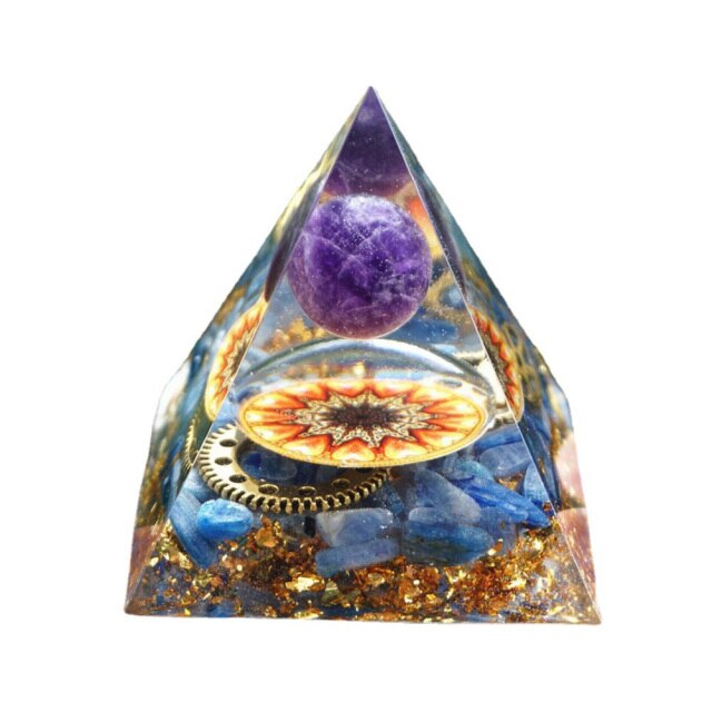 Natural Healing Crystals Orgonite Energy Pyramid Sculptures