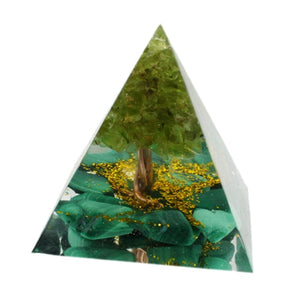 Natural Healing Crystals Orgonite Energy Pyramid Sculptures