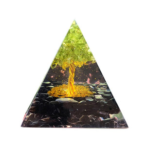 Natural Healing Crystals Orgonite Energy Pyramid Sculptures